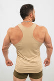 Tan Ribbed Muscle Tank