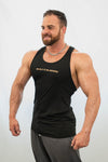 Black Ribbed Muscle Tank