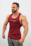 Maroon Ribbed Muscle Tank