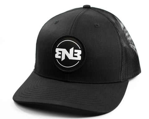 Solid Black Patch Hat