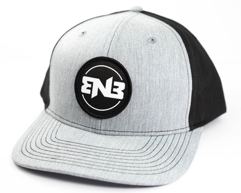 Heather Grey/Black Patch Hat