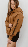 womens Built Not Blessed Tan Hoodie